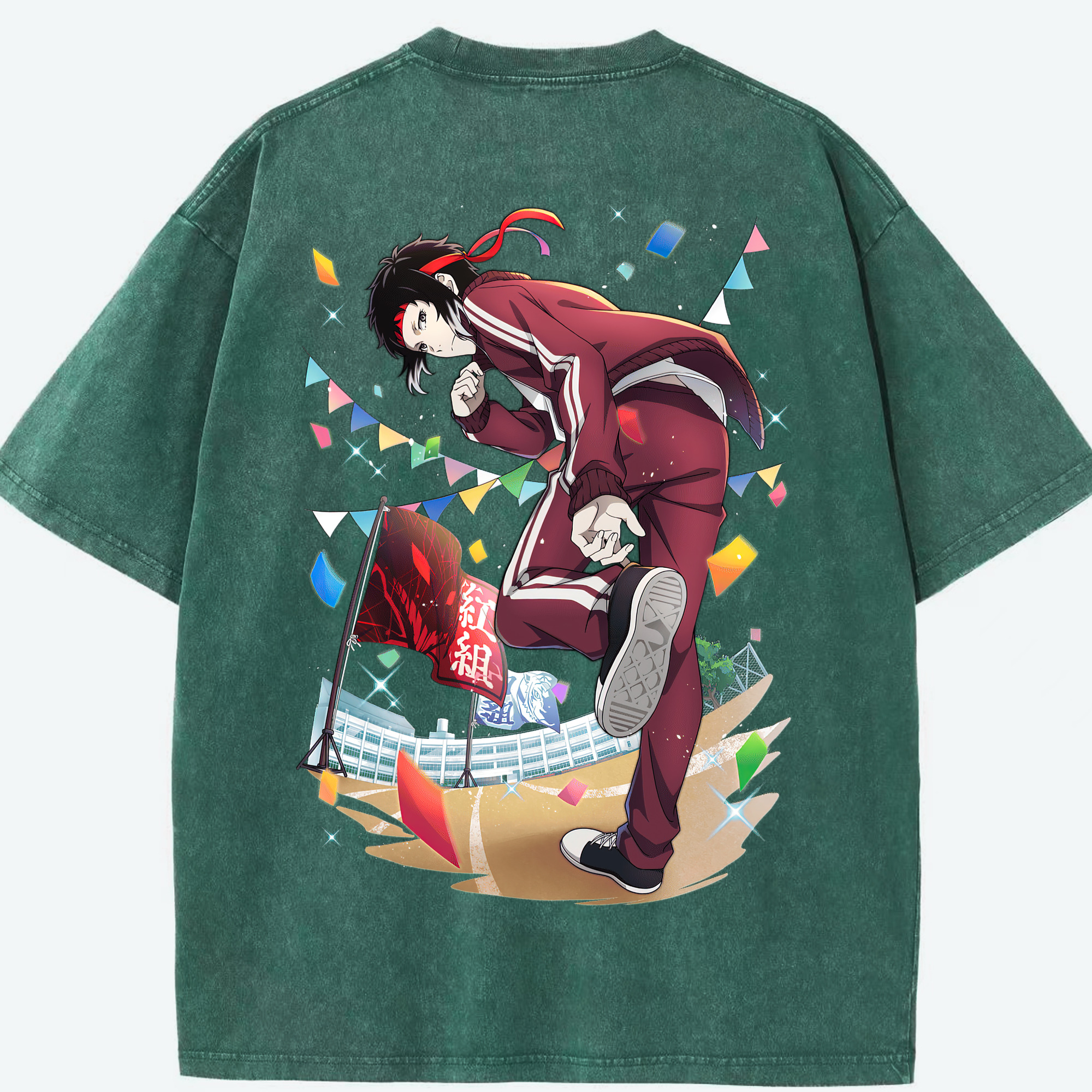 （画像用） 文豪ストレイドッグス Bungo Stray Dogs 綿100% ヴィンテージ風 半袖Tシャツ（背面プリント）